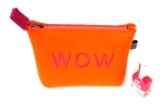 Filz-Kosmetiktasche WOW in Orange